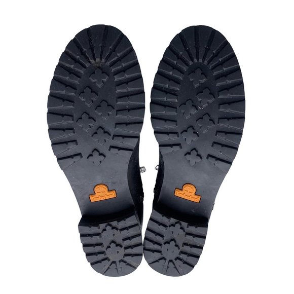 Timberland Bethel Biker Winter Boots Black Suede Zip Size 6.5 37.5 Chunky Lug - Picture 9 of 9